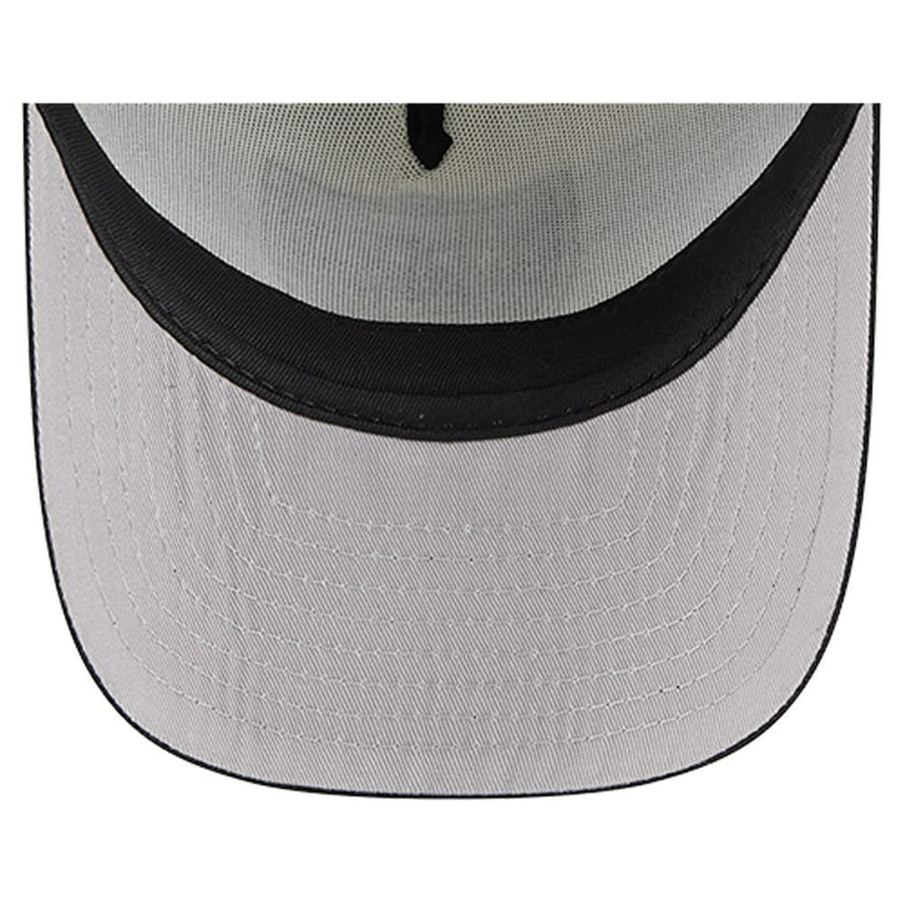Las Vegas Raiders New Era Youth Banner 9FIFTY A-Frame Adjustable Trucker Hat Cream/Black - NFL