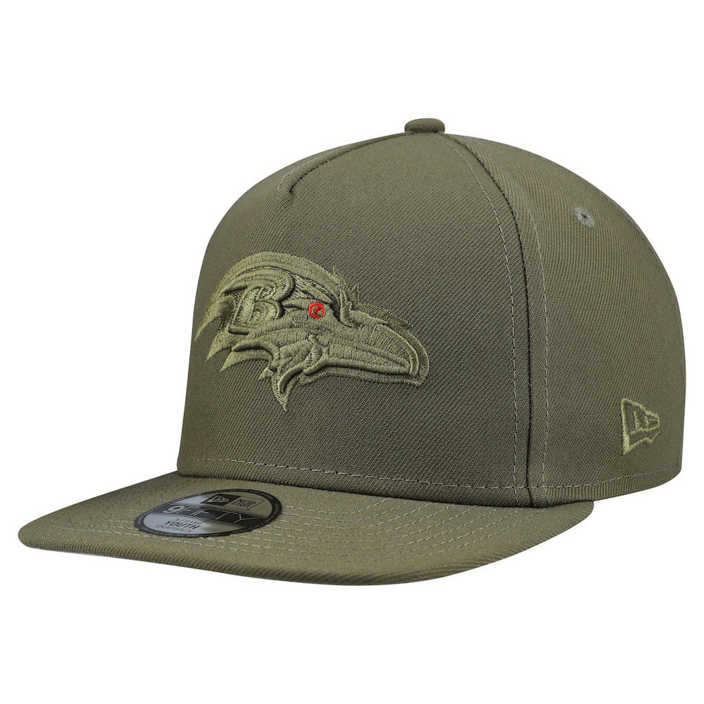 Baltimore Ravens New Era Youth Color Pack A-Frame 9FIFTY Snapback Hat Olive - NFL
