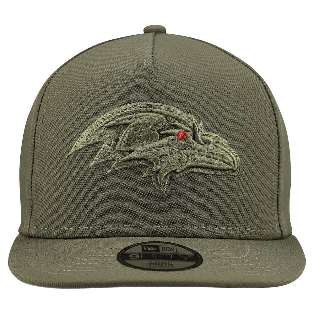 Baltimore Ravens New Era Youth Color Pack A-Frame 9FIFTY Snapback Hat Olive - NFL