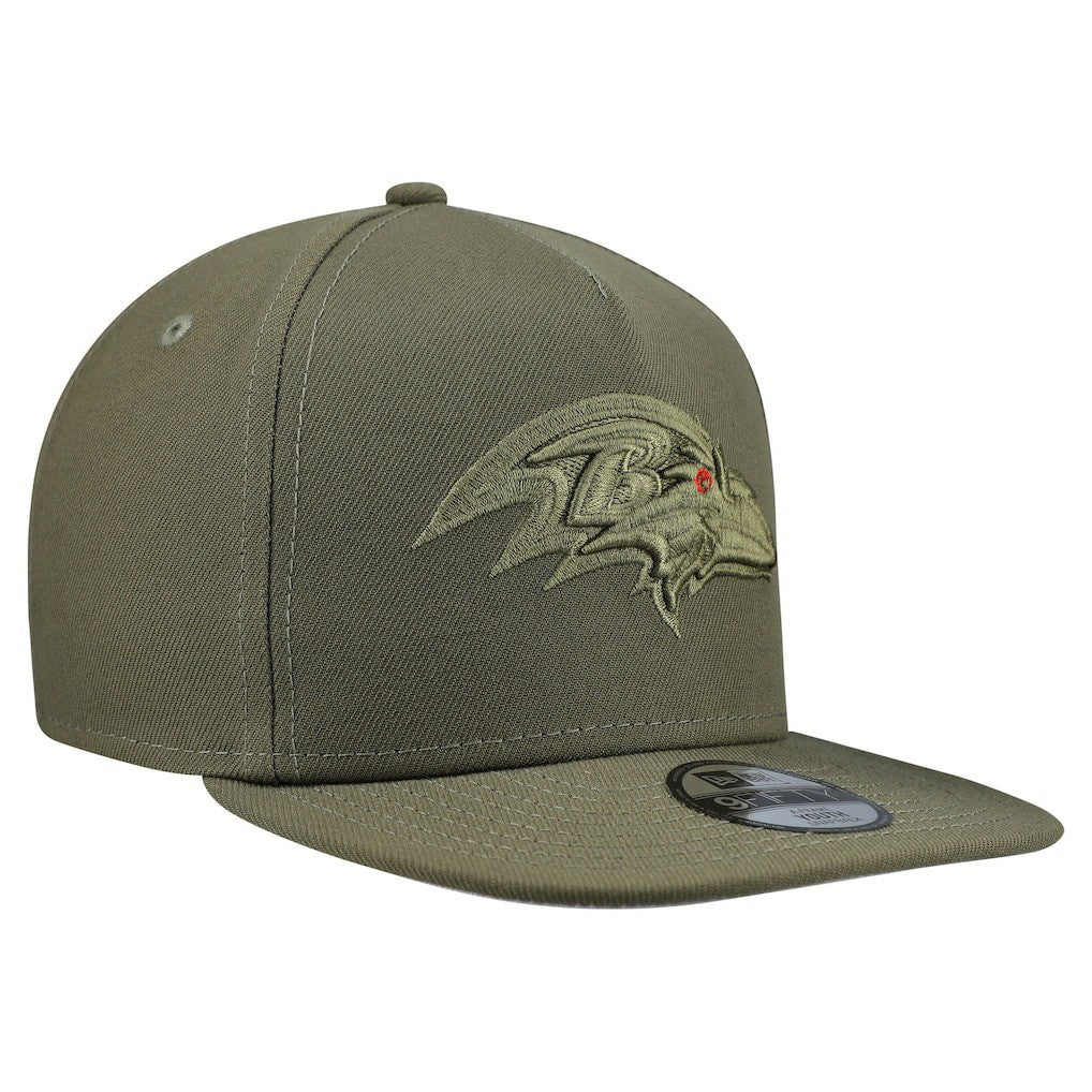 Baltimore Ravens New Era Youth Color Pack A-Frame 9FIFTY Snapback Hat Olive - NFL