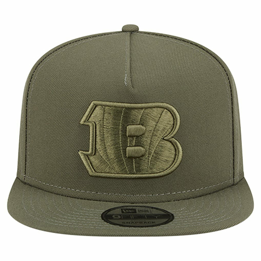 Cincinnati Bengals New Era Youth Color Pack A-Frame 9FIFTY Snapback Hat Olive - NFL