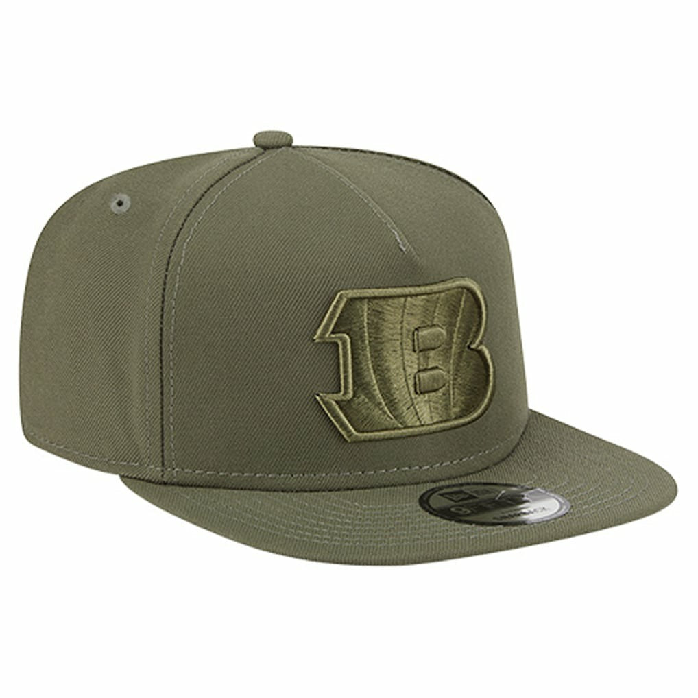 Cincinnati Bengals New Era Youth Color Pack A-Frame 9FIFTY Snapback Hat Olive - NFL