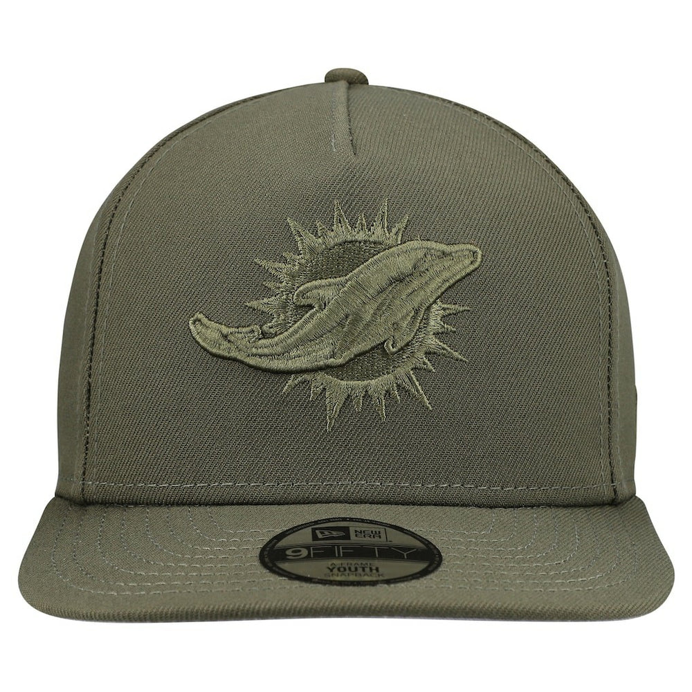 Miami Dolphins New Era Youth Color Pack A-Frame 9FIFTY Snapback Hat Olive - NFL