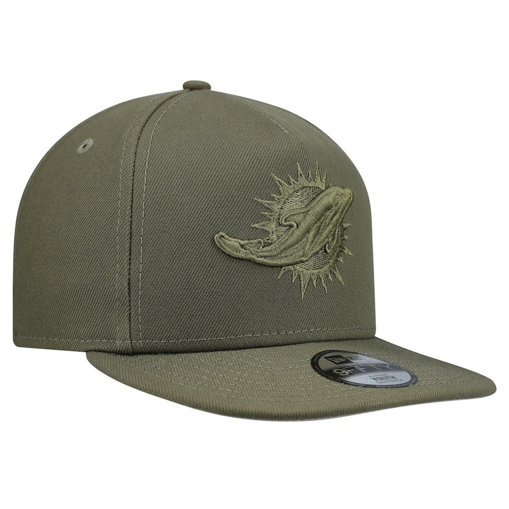 Miami Dolphins New Era Youth Color Pack A-Frame 9FIFTY Snapback Hat Olive - NFL