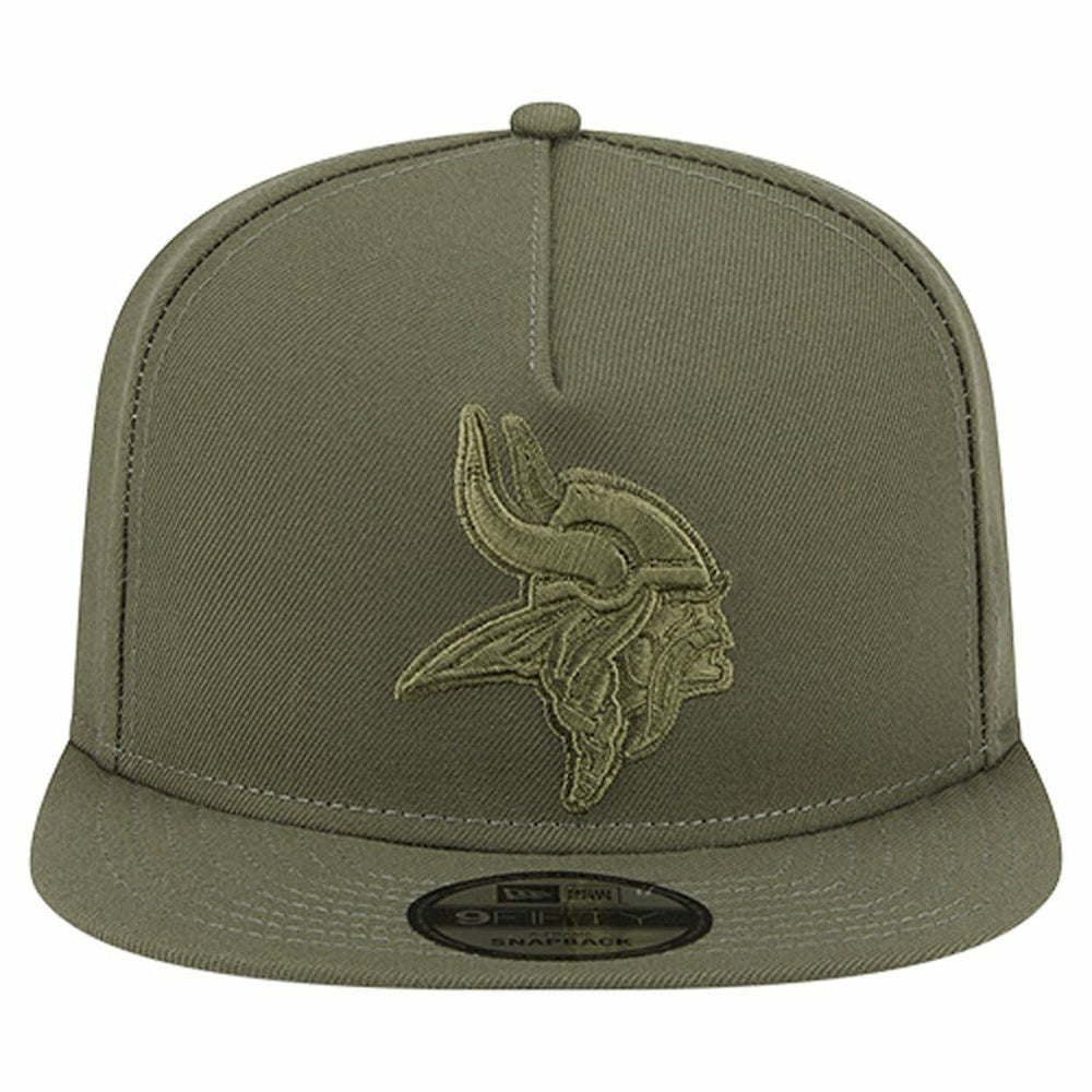 Minnesota Vikings New Era Youth Color Pack A-Frame 9FIFTY Snapback Hat Olive - NFL