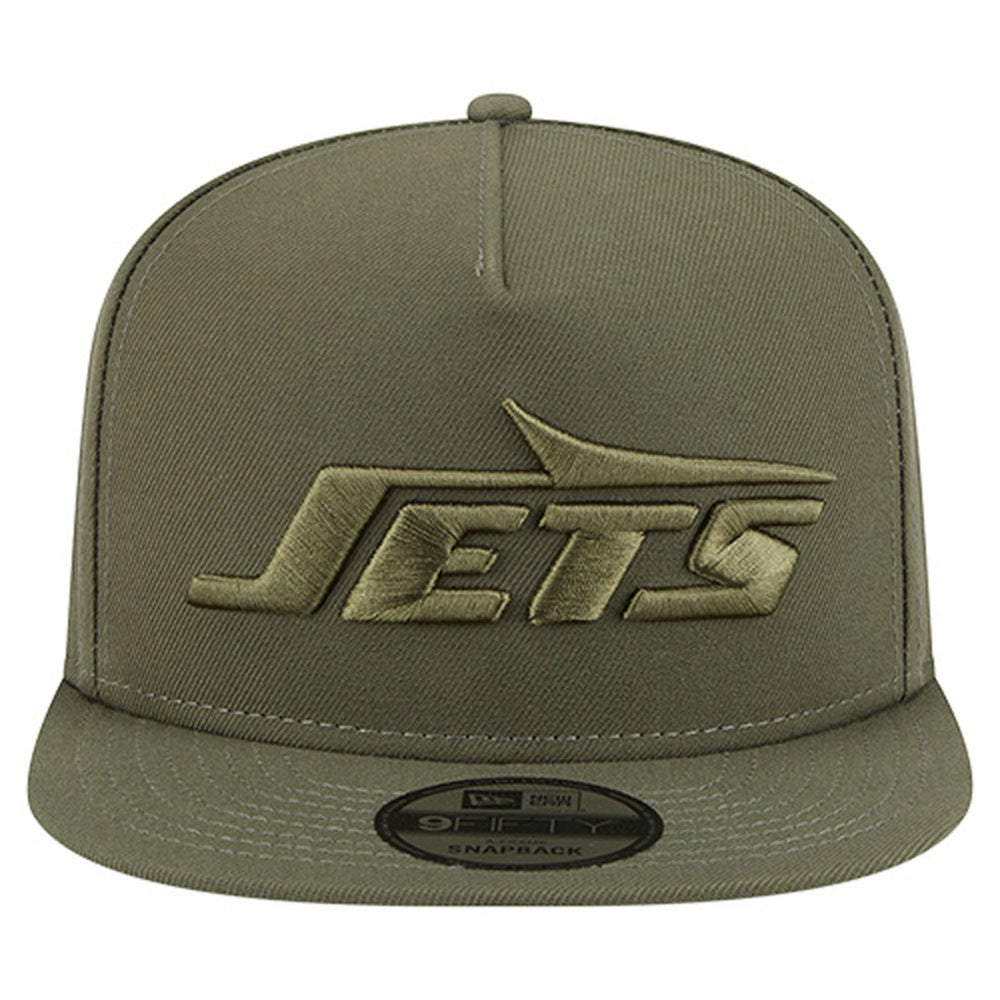 New York Jets New Era Youth Color Pack A-Frame 9FIFTY Snapback Hat Olive - NFL