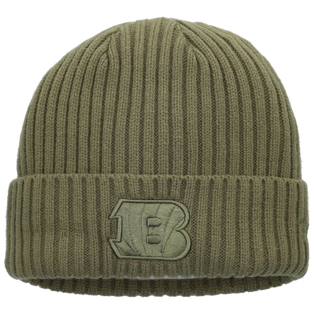 Cincinnati Bengals New Era Youth Color Pack Cuffed Knit Hat Olive - NFL
