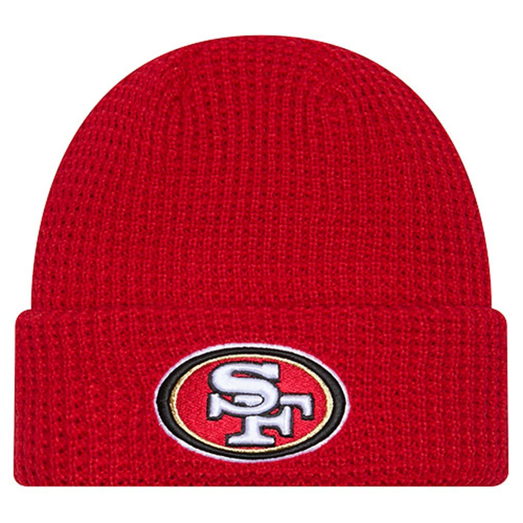 San Francisco 49ers New Era Youth Waffle Cuffed Knit Hat Scarlet - NFL
