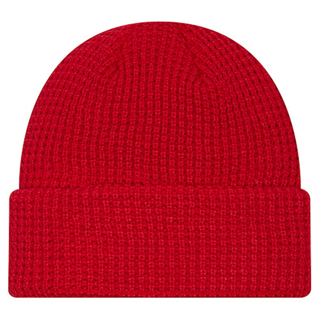 San Francisco 49ers New Era Youth Waffle Cuffed Knit Hat Scarlet - NFL