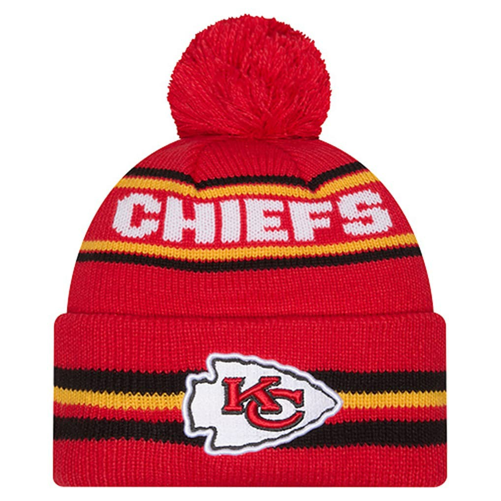 Kansas City Chiefs New Era Youth Classic Cuffed Knit Hat with Pom Red - NFL