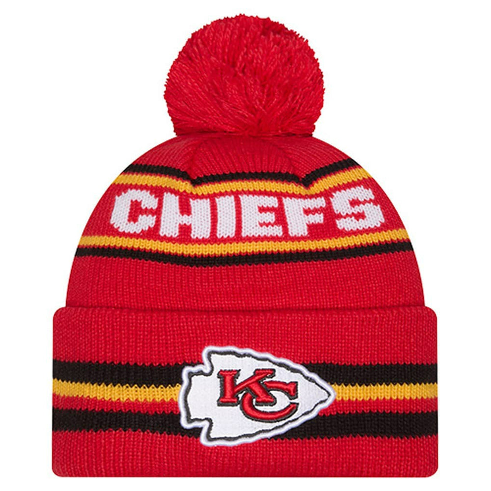 Kansas City Chiefs New Era Youth Classic Cuffed Knit Hat with Pom Red - NFL