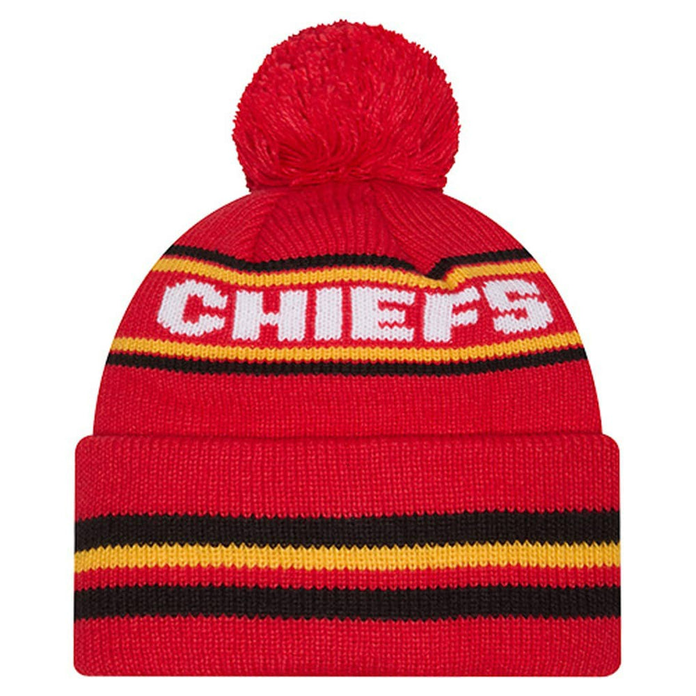 Kansas City Chiefs New Era Youth Classic Cuffed Knit Hat with Pom Red - NFL