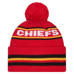 Kansas City Chiefs New Era Youth Classic Cuffed Knit Hat with Pom Red - NFL
