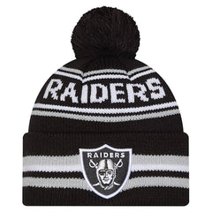Las Vegas Raiders New Era Youth Classic Cuffed Knit Hat with Pom Black - NFL