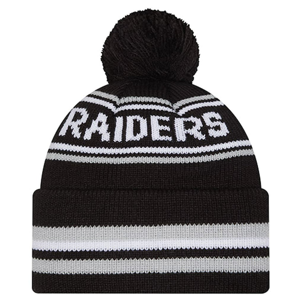 Las Vegas Raiders New Era Youth Classic Cuffed Knit Hat with Pom Black - NFL