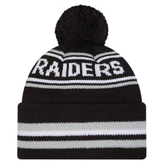 Las Vegas Raiders New Era Youth Classic Cuffed Knit Hat with Pom Black - NFL