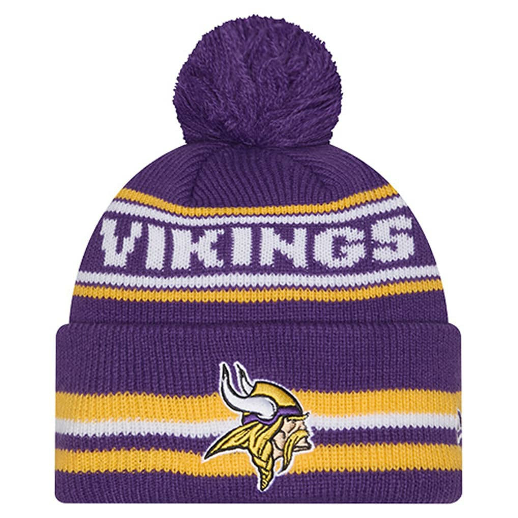 Minnesota Vikings New Era Youth Classic Cuffed Knit Hat with Pom Purple - NFL
