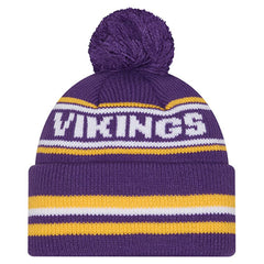 Minnesota Vikings New Era Youth Classic Cuffed Knit Hat with Pom Purple - NFL