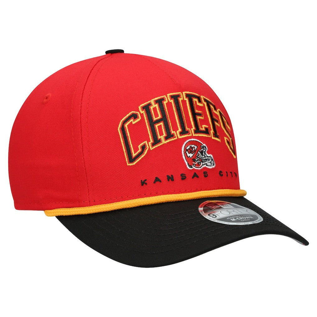 Kansas City Chiefs New Era Preschool Arch COOLERA 9FORTY A-Frame M-Crown Adjustable Hat Red/Black - NFL