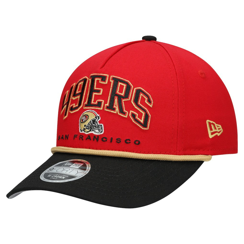 San Francisco 49ers New Era Preschool Arch COOLERA 9FORTY A-Frame M-Crown Adjustable Hat Scarlet/Gold - NFL