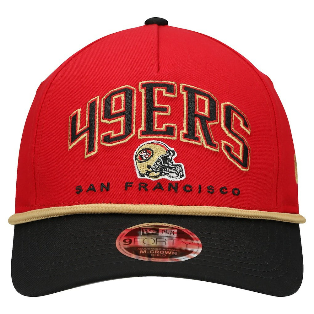San Francisco 49ers New Era Preschool Arch COOLERA 9FORTY A-Frame M-Crown Adjustable Hat Scarlet/Gold - NFL