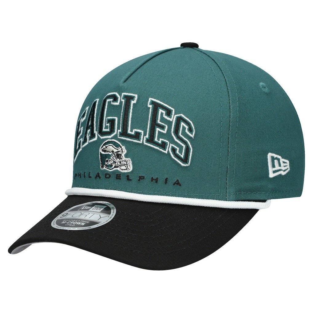 Philadelphia Eagles New Era Preschool Arch COOLERA 9FORTY A-Frame M-Crown Adjustable Hat Green/Black - NFL