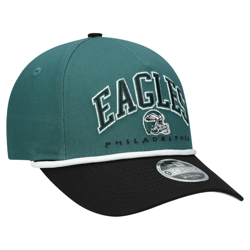 Philadelphia Eagles New Era Preschool Arch COOLERA 9FORTY A-Frame M-Crown Adjustable Hat Green/Black - NFL