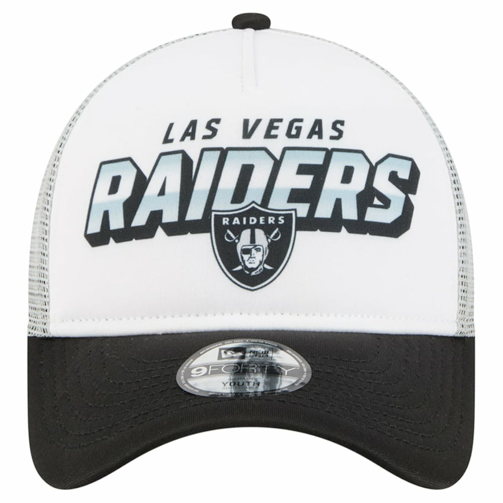 Las Vegas Raiders New Era Preschool 9FORTY A-Frame Adjustable Hat White - NFL