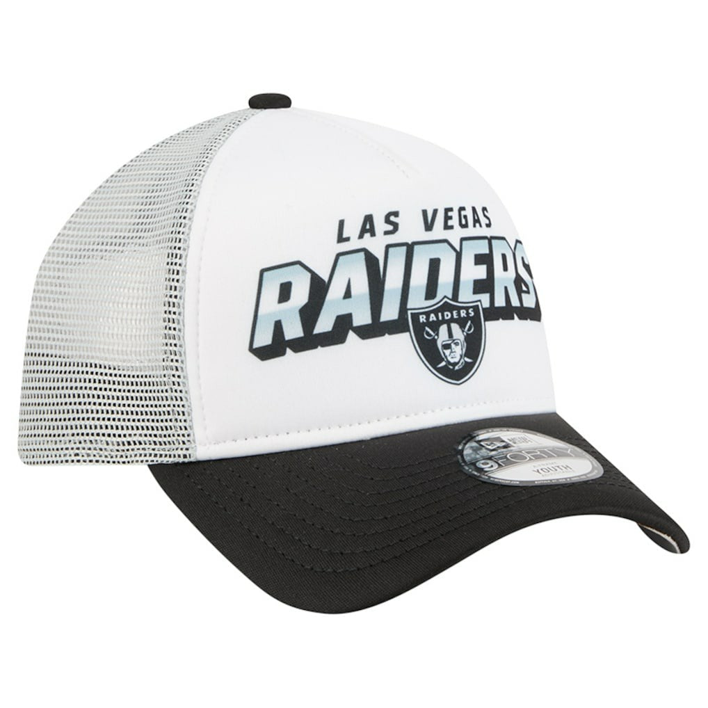 Las Vegas Raiders New Era Preschool 9FORTY A-Frame Adjustable Hat White - NFL