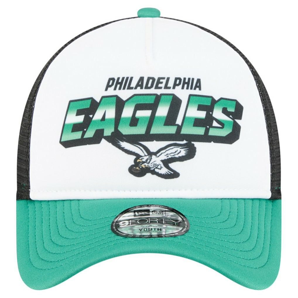 Philadelphia Eagles New Era Preschool 9FORTY A-Frame Adjustable Hat White - NFL