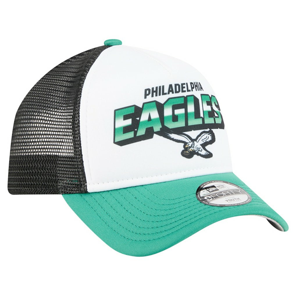 Philadelphia Eagles New Era Preschool 9FORTY A-Frame Adjustable Hat White - NFL