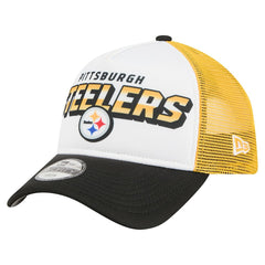 Pittsburgh Steelers New Era Preschool 9FORTY A-Frame Adjustable Hat White - NFL