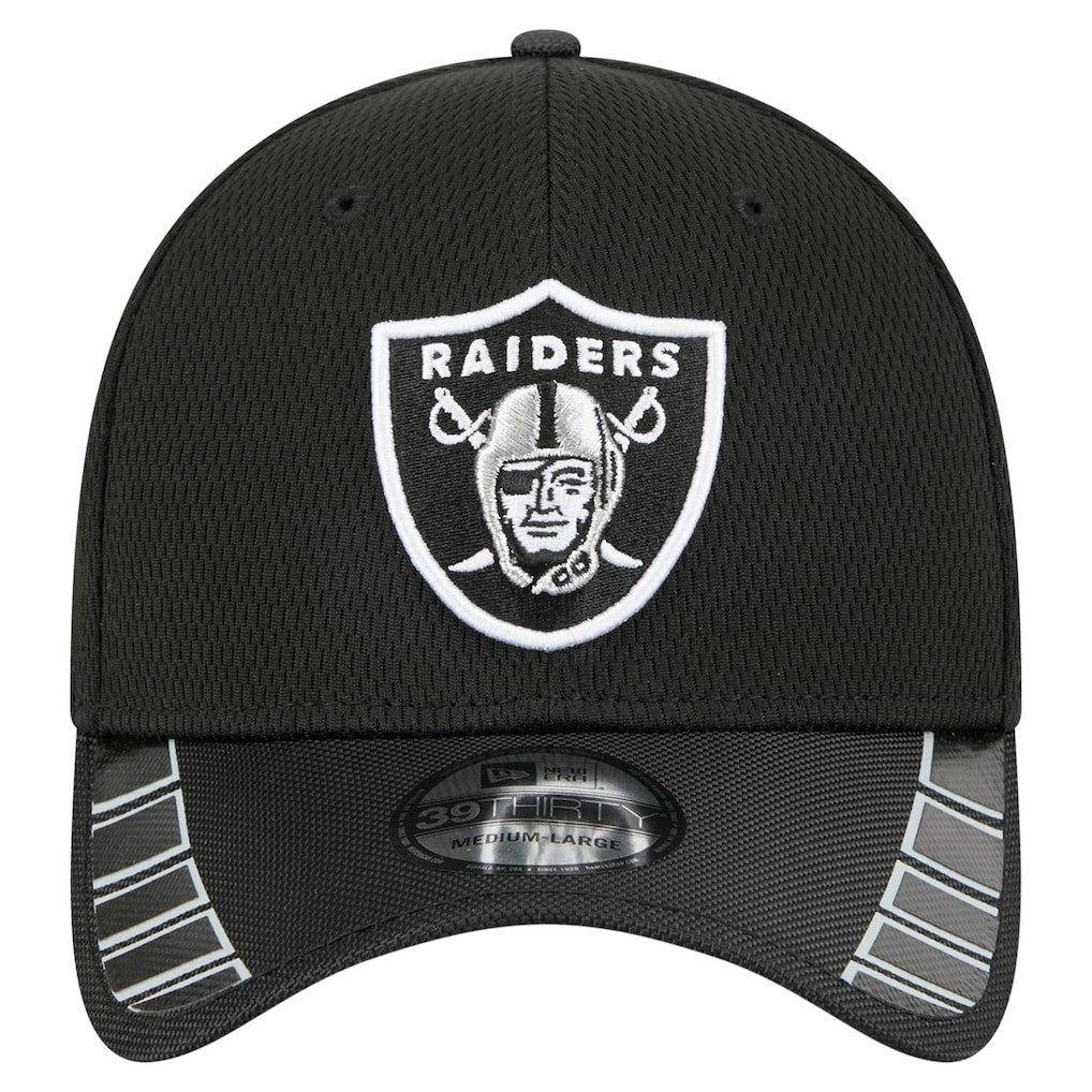 Las Vegas Raiders New Era Visor Hit 39THIRTY Flex Hat Black - NFL