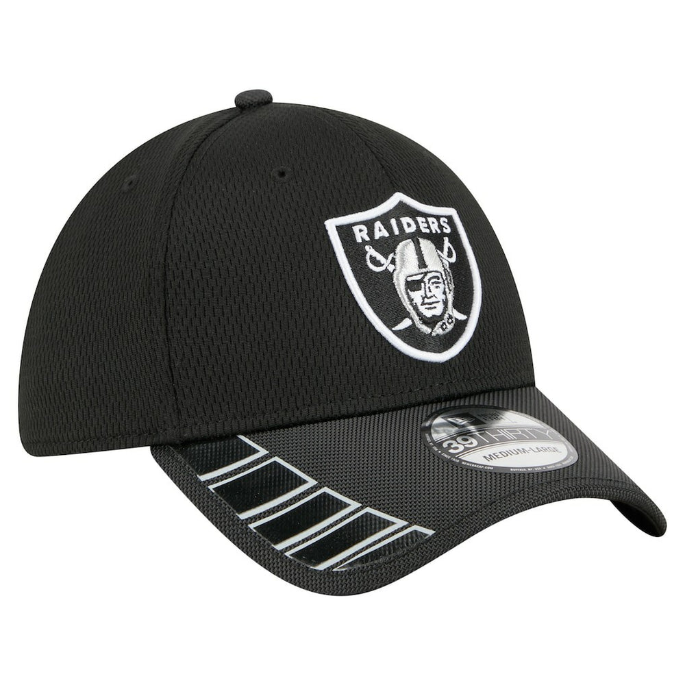 Las Vegas Raiders New Era Visor Hit 39THIRTY Flex Hat Black - NFL