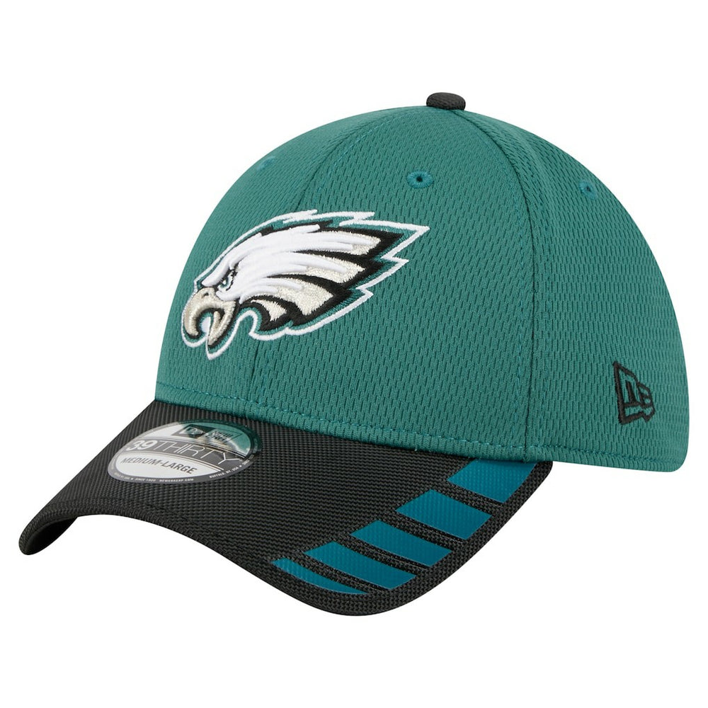 Philadelphia Eagles New Era Visor Hit 39THIRTY Flex Hat Midnight Green - NFL