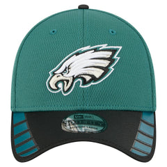 Philadelphia Eagles New Era Visor Hit 39THIRTY Flex Hat Midnight Green - NFL