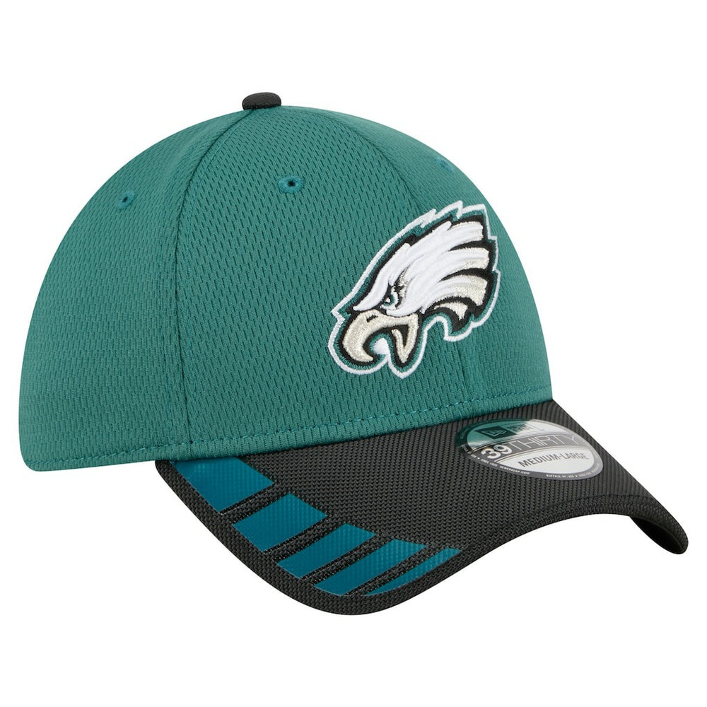 Philadelphia Eagles New Era Visor Hit 39THIRTY Flex Hat Midnight Green - NFL