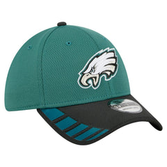 Philadelphia Eagles New Era Visor Hit 39THIRTY Flex Hat Midnight Green - NFL