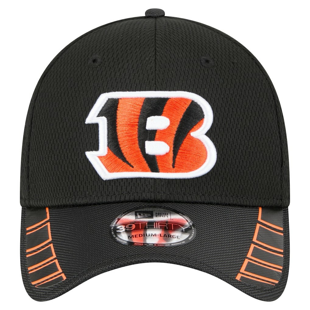 Cincinnati Bengals New Era Visor Hit 39THIRTY Flex Hat Black - NFL
