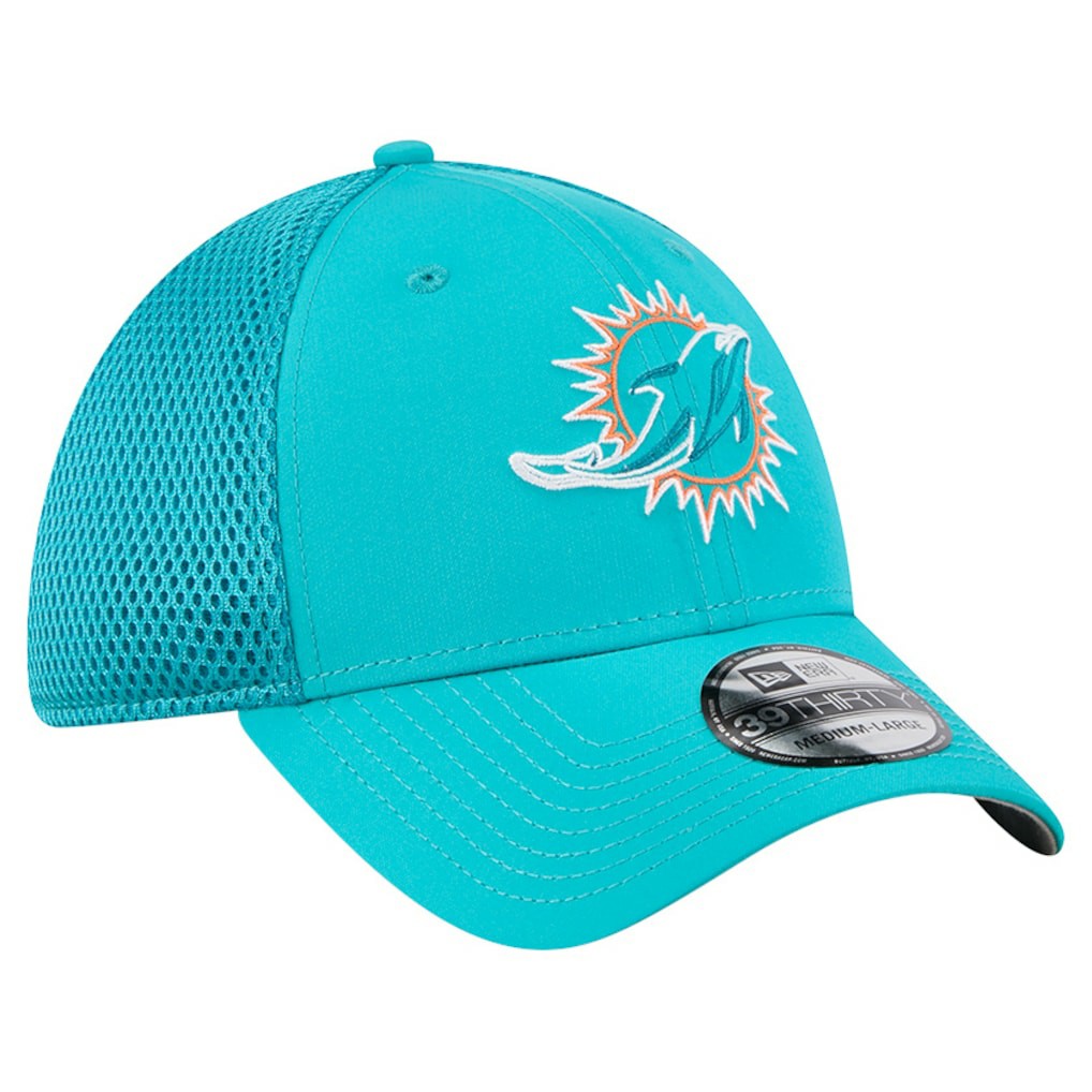 Miami Dolphins New Era Outline 39THIRTY Flex Hat Aqua - NFL