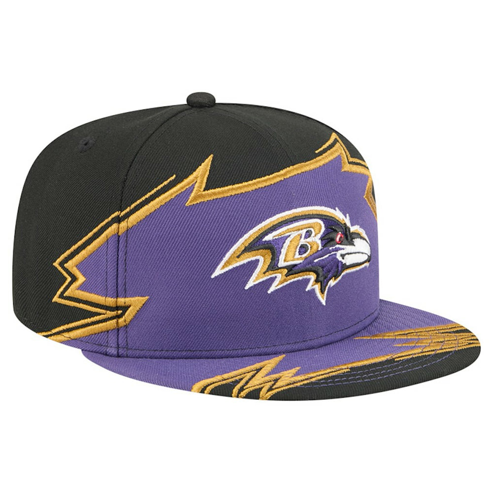 Baltimore Ravens New Era Break 59FIFTY Fitted Hat Black/Purple - NFL