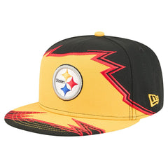 Pittsburgh Steelers New Era Break 59FIFTY Fitted Hat Black/Gold - NFL