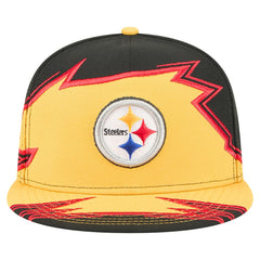 Pittsburgh Steelers New Era Break 59FIFTY Fitted Hat Black/Gold - NFL