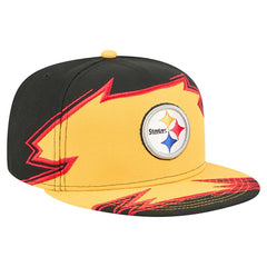 Pittsburgh Steelers New Era Break 59FIFTY Fitted Hat Black/Gold - NFL