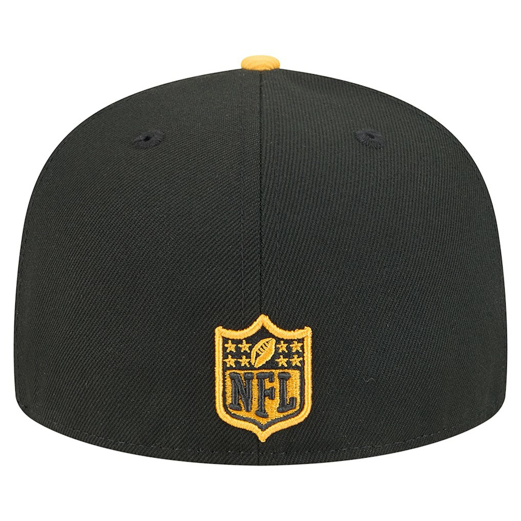 Pittsburgh Steelers New Era Break 59FIFTY Fitted Hat Black/Gold - NFL