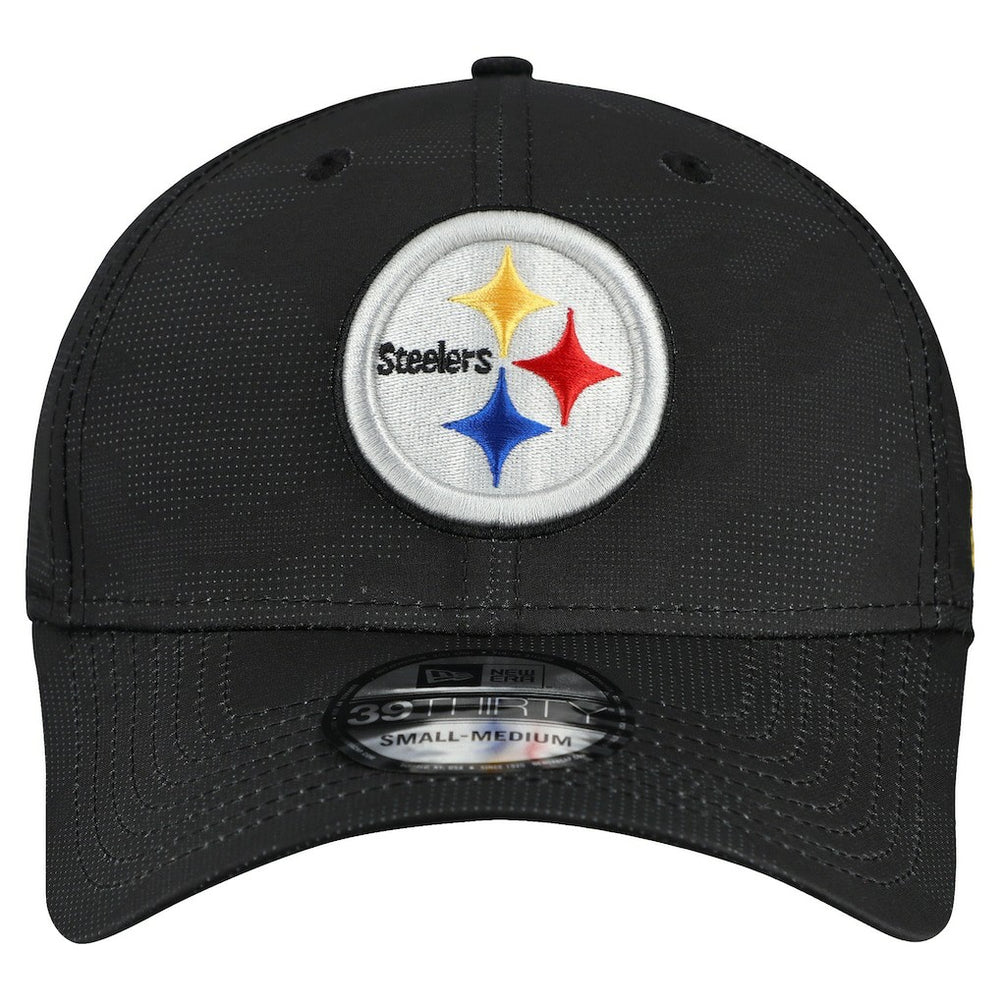 Pittsburgh Steelers New Era Tonal Camo 39THIRTY Stretch Fit Hat Black - NFL