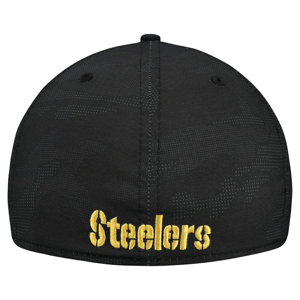 Pittsburgh Steelers New Era Tonal Camo 39THIRTY Stretch Fit Hat Black - NFL