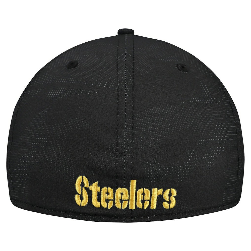 Pittsburgh Steelers New Era Tonal Camo 39THIRTY Stretch Fit Hat Black - NFL