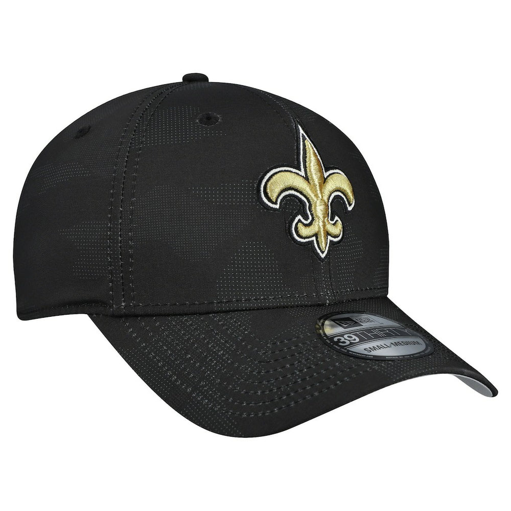 New Orleans Saints New Era Tonal Camo 39THIRTY Stretch Fit Hat Black - NFL