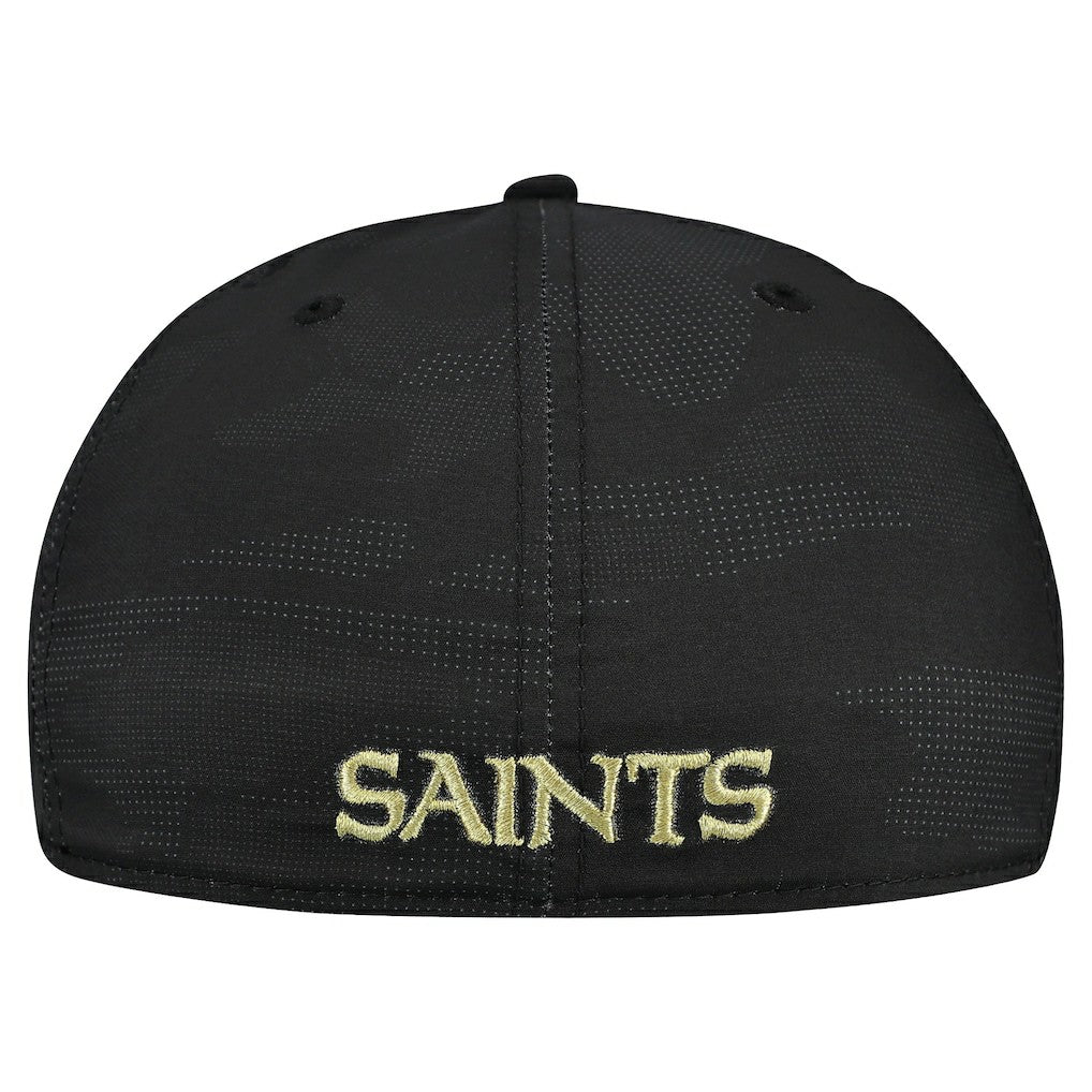 New Orleans Saints New Era Tonal Camo 39THIRTY Stretch Fit Hat Black - NFL
